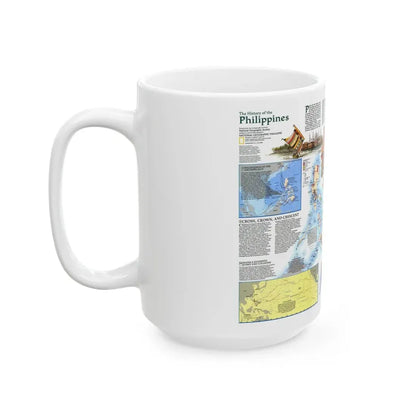 Philippines - The History of the (1986) (Map) White Coffee Mug - Go Mug Yourself