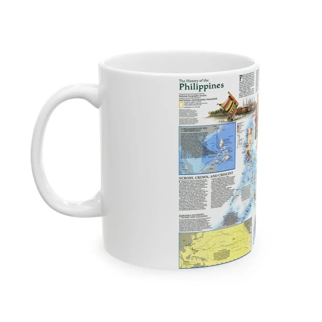 Philippines - The History of the (1986) (Map) White Coffee Mug - Go Mug Yourself