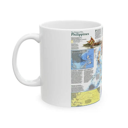 Philippines - The History of the (1986) (Map) White Coffee Mug - Go Mug Yourself