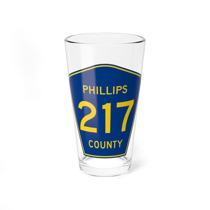 Phillips County Route 217 AR (Arkansas) (Road Sign) Pint Glass 16oz 16oz - Go Mug Yourself