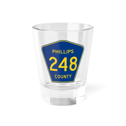 Phillips County Route 248 AR (Arkansas) (Road Sign) Shot Glass 1.5oz 1.5oz - Go Mug Yourself