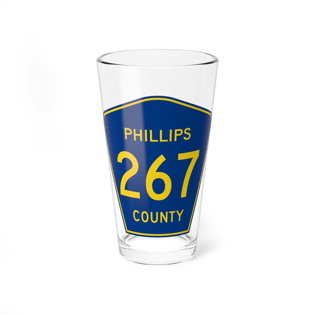 Phillips County Route 267 AR (Arkansas) (Road Sign) Pint Glass 16oz 16oz - Go Mug Yourself