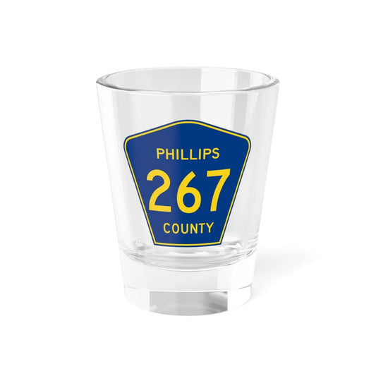 Phillips County Route 267 AR (Arkansas) (Road Sign) Shot Glass 1.5oz 1.5oz - Go Mug Yourself