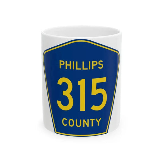 Phillips County Route 315 AR (Arkansas) (Road Sign) White Coffee Mug 11oz - Go Mug Yourself