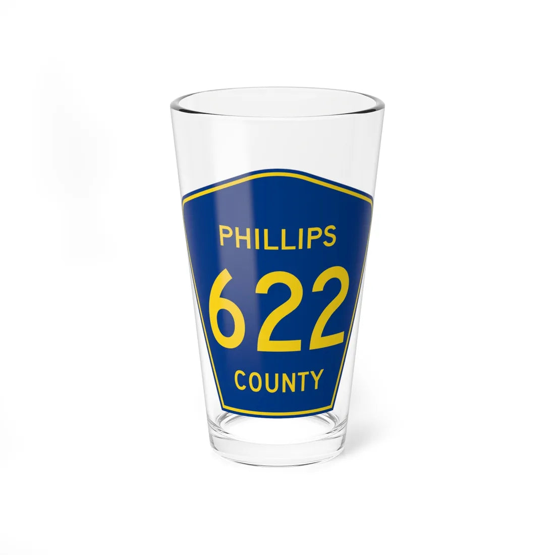 Phillips County Route 622 AR (Arkansas) (Road Sign) Pint Glass 16oz 16oz - Go Mug Yourself
