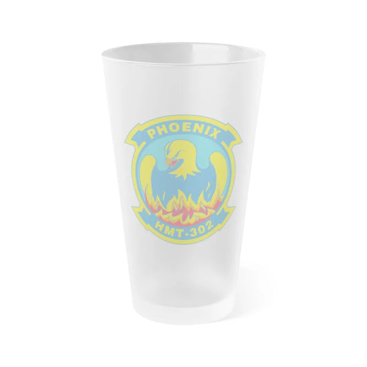 Phoenix HMT 302 (USMC) Frosted Pint Glass 16oz-Go Mug Yourself