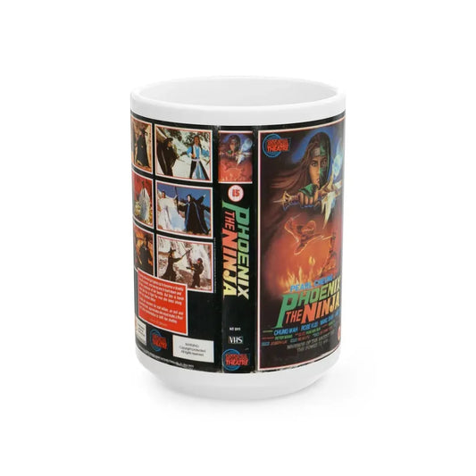 PHOENIX THE NINJA (VHS COVER) - White Coffee Mug 15oz - Go Mug Yourself