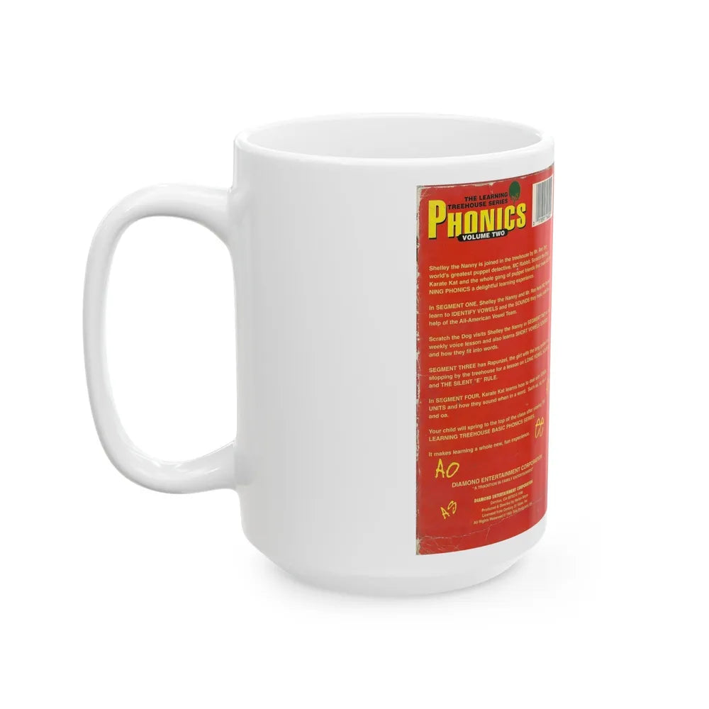 PHONICS VOLUME TWO (VHS COVER) - White Coffee Mug-Go Mug Yourself