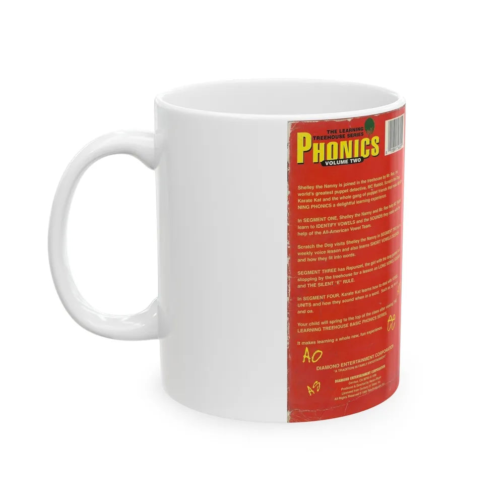 PHONICS VOLUME TWO (VHS COVER) - White Coffee Mug-Go Mug Yourself