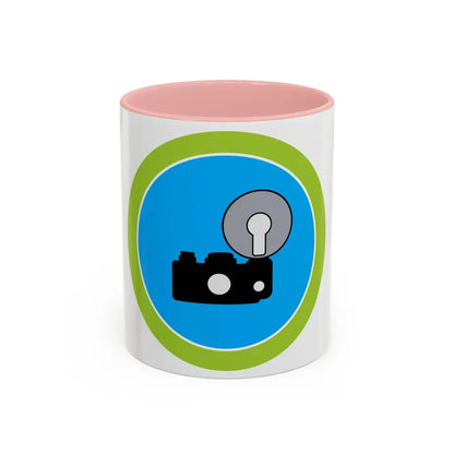 Photography (Boy Scout Merit Badge) Accent Coffee Mug 11oz Pink - Go Mug Yourself