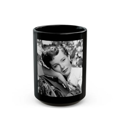 Phyllis Kirk #21 (Vintage Female Icon) Black Coffee Mug-15oz-Go Mug Yourself