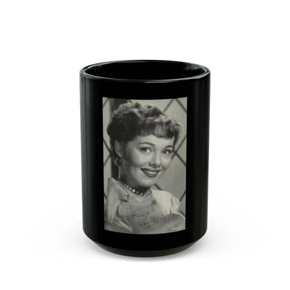 Phyllis Kirk #27 (Vintage Female Icon) Black Coffee Mug-15oz-Go Mug Yourself