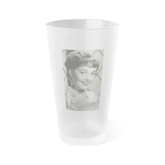 Phyllis Kirk #27 (Vintage Female Icon) Frosted Pint Glass 16oz 16oz Frosted - Go Mug Yourself