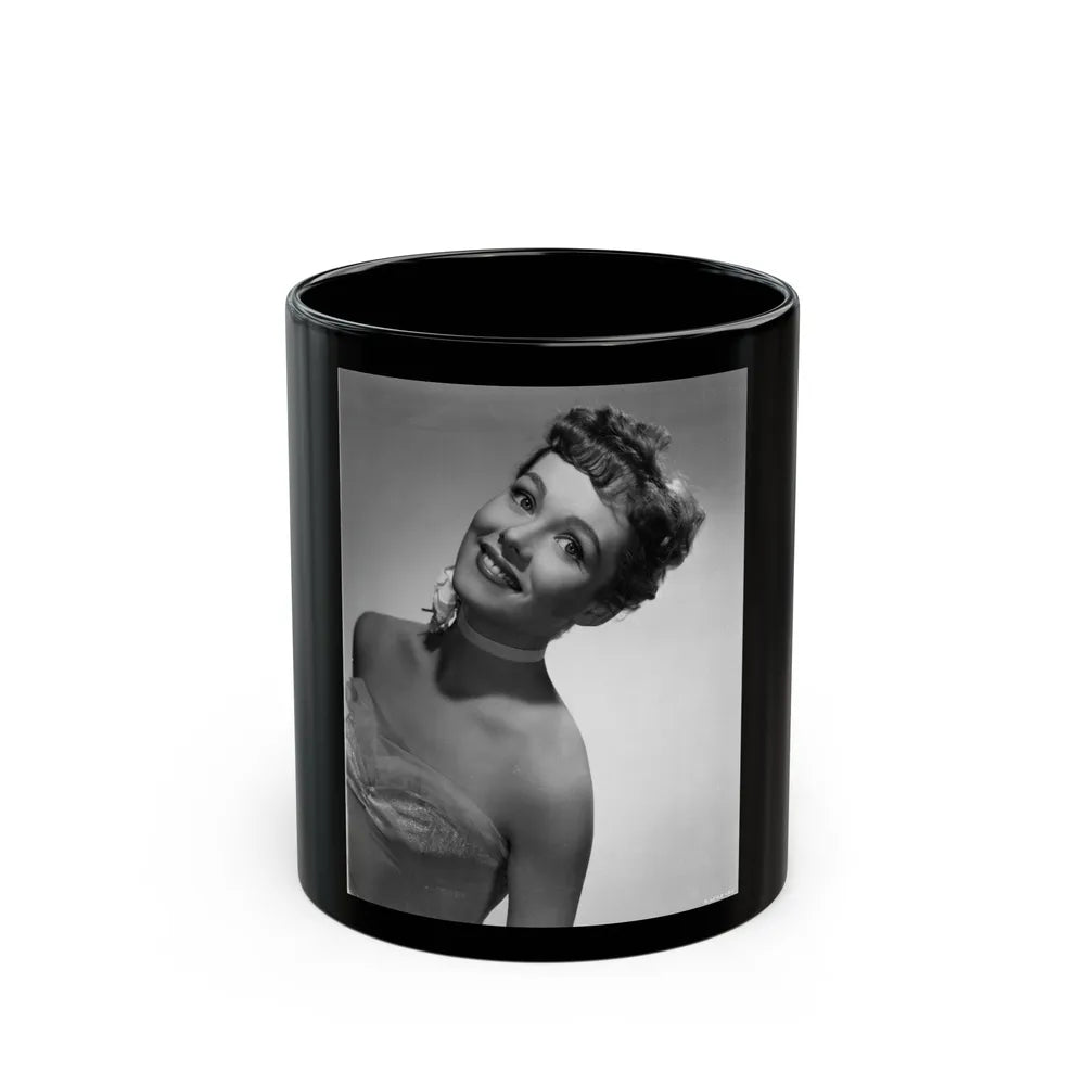 Phyllis Kirk #28 (Vintage Female Icon) Black Coffee Mug-11oz-Go Mug Yourself