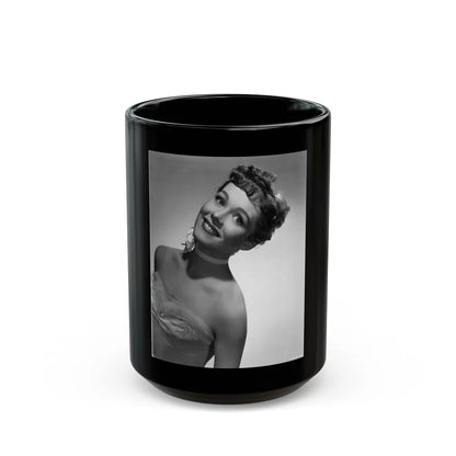 Phyllis Kirk #28 (Vintage Female Icon) Black Coffee Mug-15oz-Go Mug Yourself