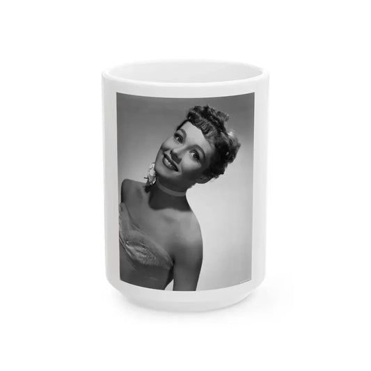 Phyllis Kirk #28 (Vintage Female Icon) White Coffee Mug 15oz - Go Mug Yourself