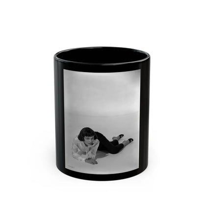 Phyllis Kirk #38 (Vintage Female Icon) Black Coffee Mug-11oz-Go Mug Yourself