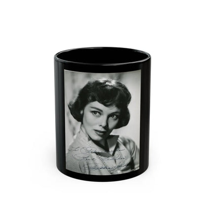 Phyllis Kirk #39 (Vintage Female Icon) Black Coffee Mug-11oz-Go Mug Yourself