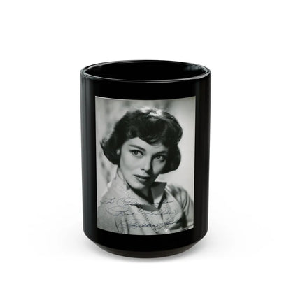 Phyllis Kirk #39 (Vintage Female Icon) Black Coffee Mug-15oz-Go Mug Yourself