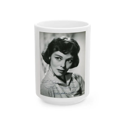 Phyllis Kirk #39 (Vintage Female Icon) White Coffee Mug-15oz-Go Mug Yourself