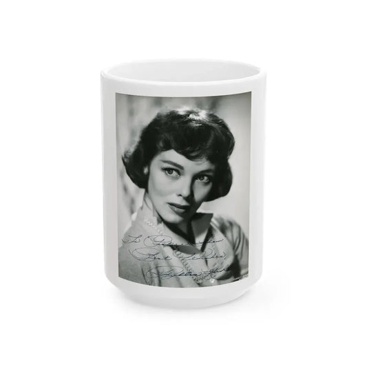 Phyllis Kirk #39 (Vintage Female Icon) White Coffee Mug 15oz - Go Mug Yourself
