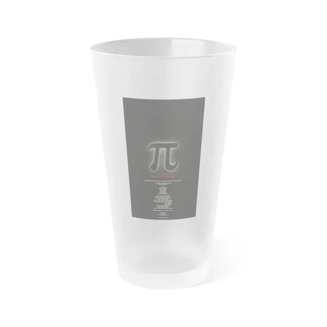 PI 1998 Movie Poster - Frosted Pint Glass 16oz 16oz Frosted - Go Mug Yourself