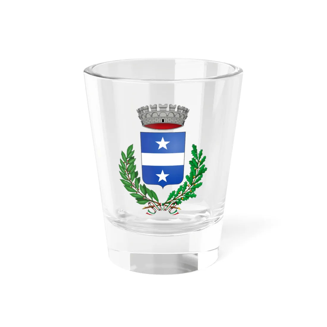 Piana di Monte Verna-Stemma (Italy) (Coat of Arms) Shot Glass 1.5oz 1.5oz - Go Mug Yourself