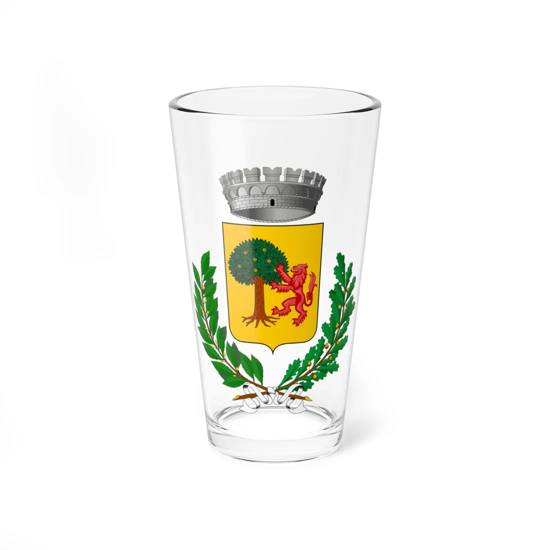 Piancastagnaio-Stemma (Italy) (Coat of Arms) Pint Glass 16oz 16oz - Go Mug Yourself