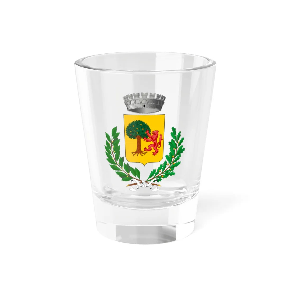Piancastagnaio-Stemma (Italy) (Coat of Arms) Shot Glass 1.5oz 1.5oz - Go Mug Yourself