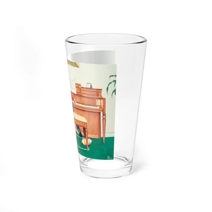 Piano Practice (Magazine Illustration) Pint Glass 16oz-Go Mug Yourself