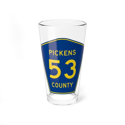 Pickens County Route 53 AL (Alabama) (Road Sign) Pint Glass 16oz 16oz - Go Mug Yourself