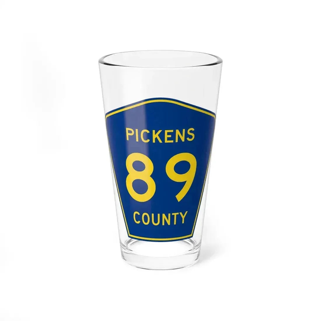 Pickens County Route 89 AL (Alabama) (Road Sign) Pint Glass 16oz 16oz - Go Mug Yourself
