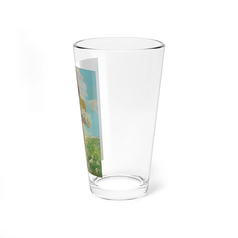 Picking Flowers (Magazine Illustration) Pint Glass 16oz-Go Mug Yourself