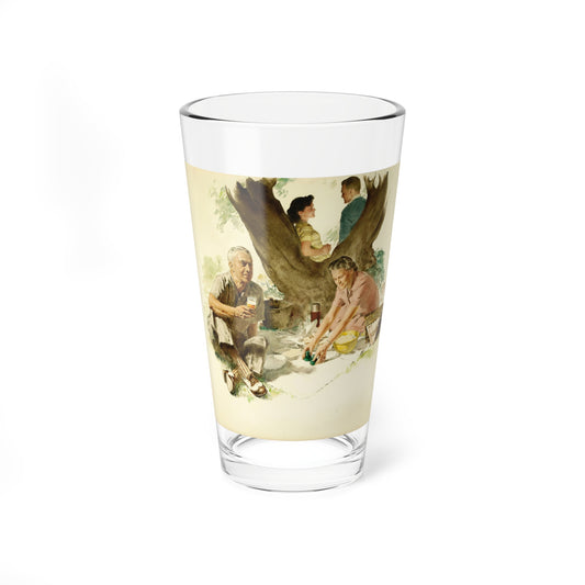 Picnic in Birch Grove, original Brewing Industry Foundation advertisement illustration, circa 1950s (Magazine Illustration) Pint Glass 16oz-16oz-Go Mug Yourself