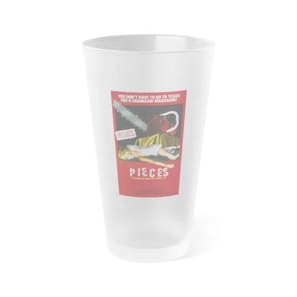 PIECES (2) 1982 Movie Poster - Frosted Pint Glass 16oz-16oz-Frosted-Go Mug Yourself