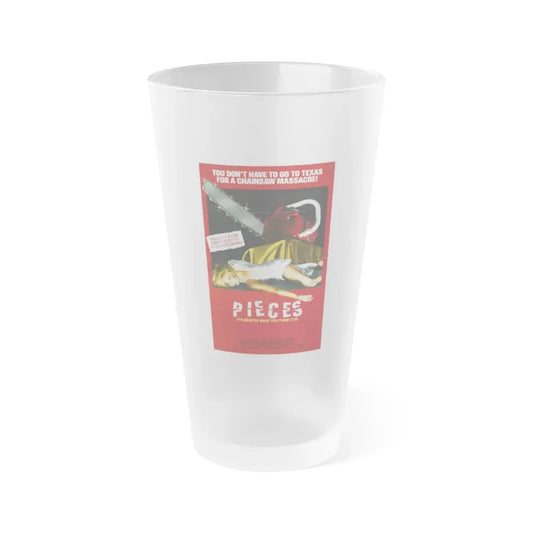 PIECES (2) 1982 Movie Poster - Frosted Pint Glass 16oz 16oz Frosted - Go Mug Yourself