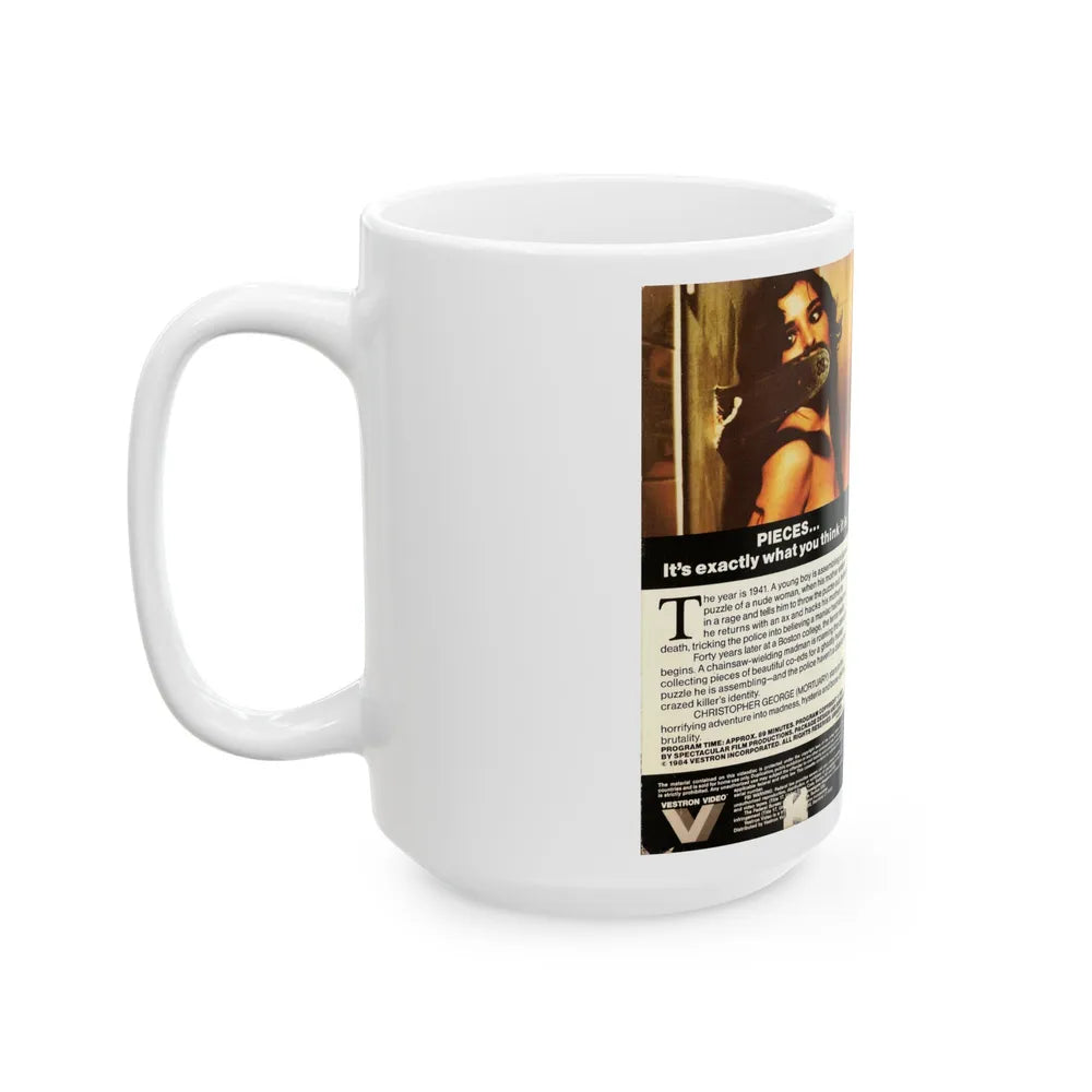 PIECES VESTRON SLASHER (VHS COVER) - White Coffee Mug-Go Mug Yourself