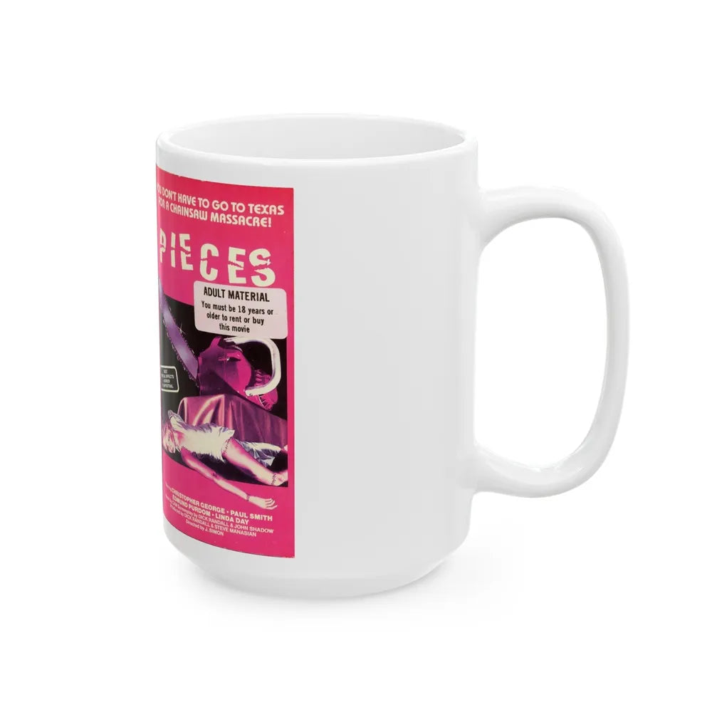 PIECES VESTRON SLASHER (VHS COVER) - White Coffee Mug-Go Mug Yourself