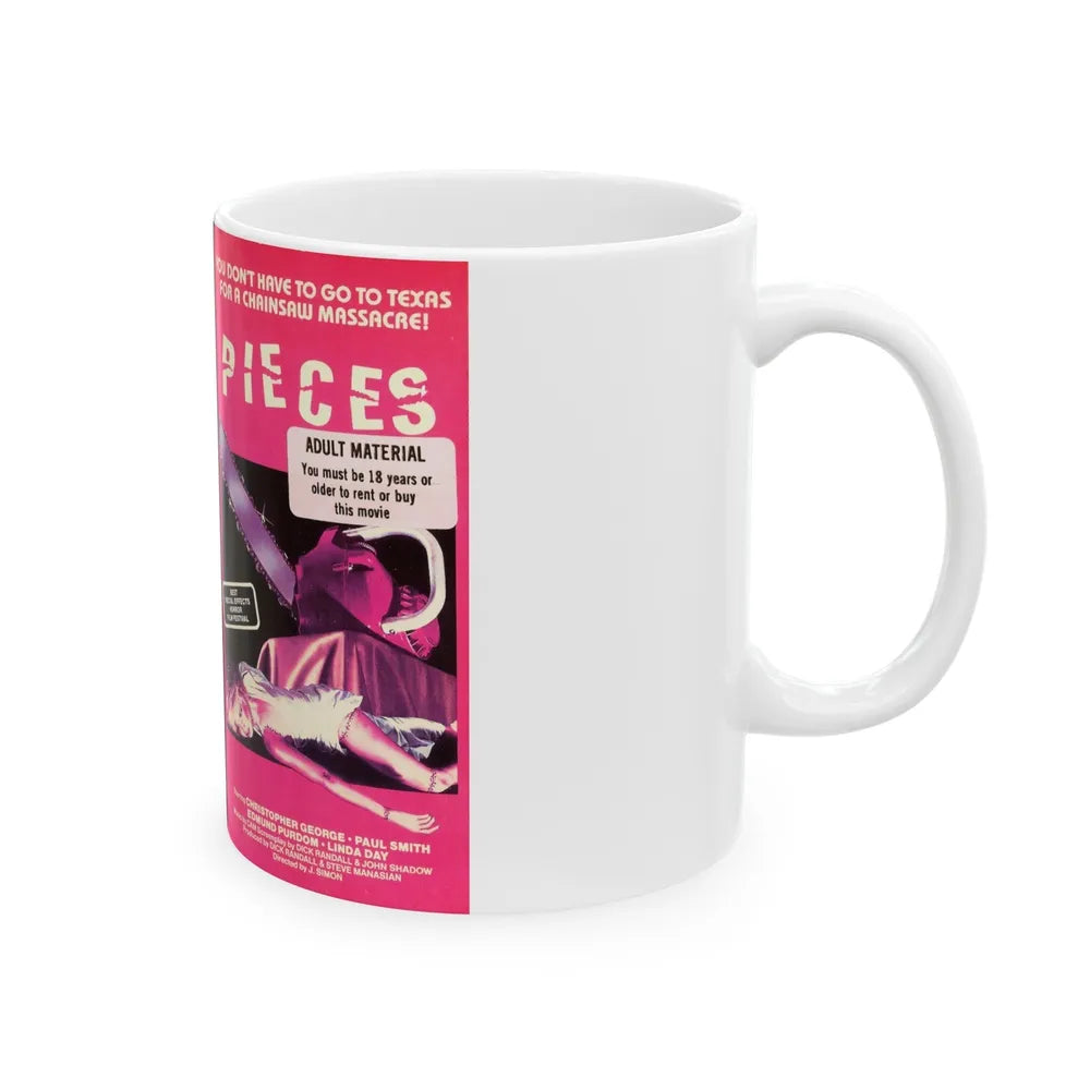 PIECES VESTRON SLASHER (VHS COVER) - White Coffee Mug-Go Mug Yourself