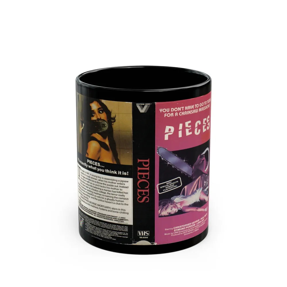 PIECES VESTRON VIDEO (VHS COVER) - Black Coffee Mug-11oz-Go Mug Yourself