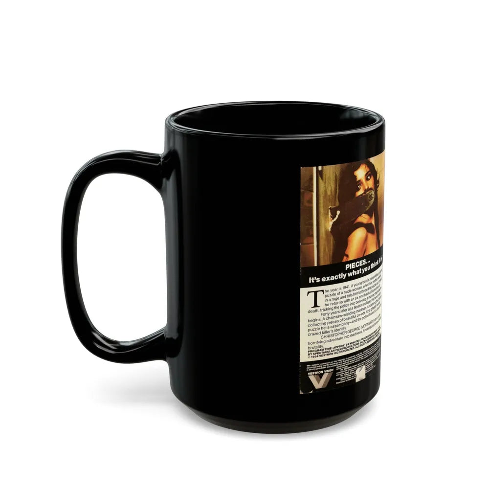 PIECES (VHS COVER) - Black Coffee Mug-Go Mug Yourself