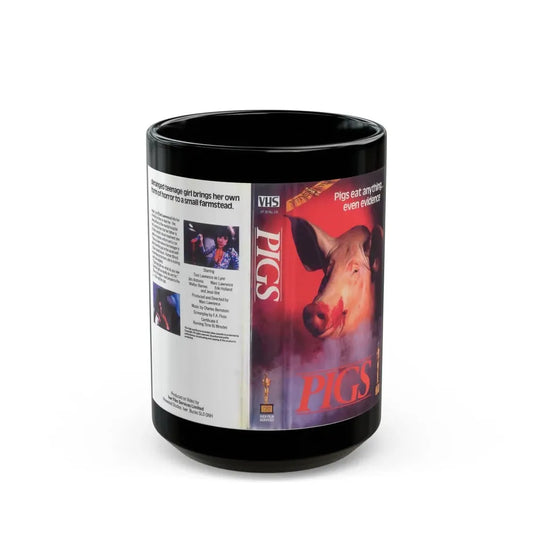 PIGS (VHS COVER) - Black Coffee Mug 15oz - Go Mug Yourself