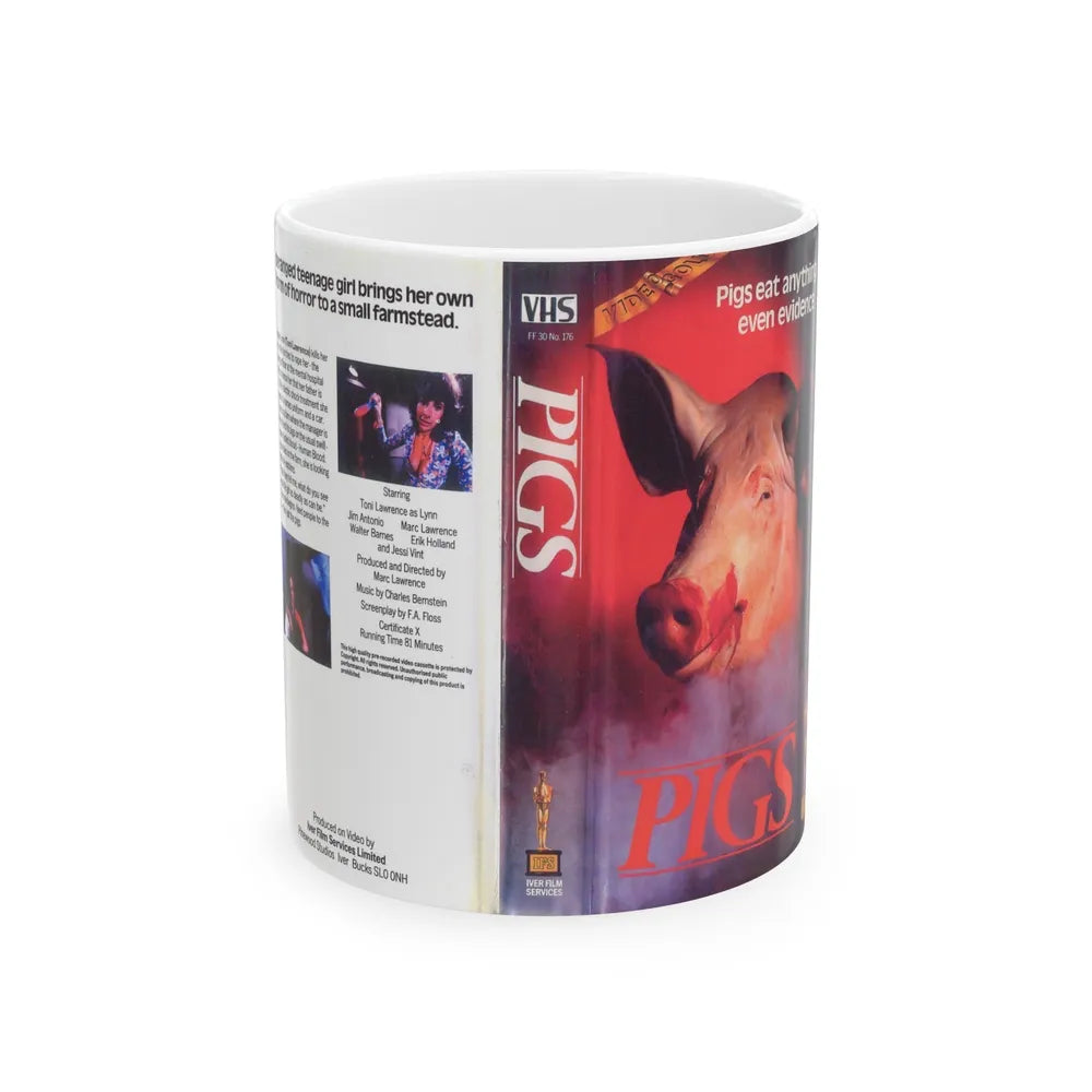 PIGS (VHS COVER) - White Coffee Mug-11oz-Go Mug Yourself