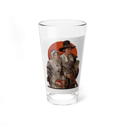 Pilgrims, The Saturday Evening Post cover illustration (Magazine Illustration) Pint Glass 16oz 16oz - Go Mug Yourself