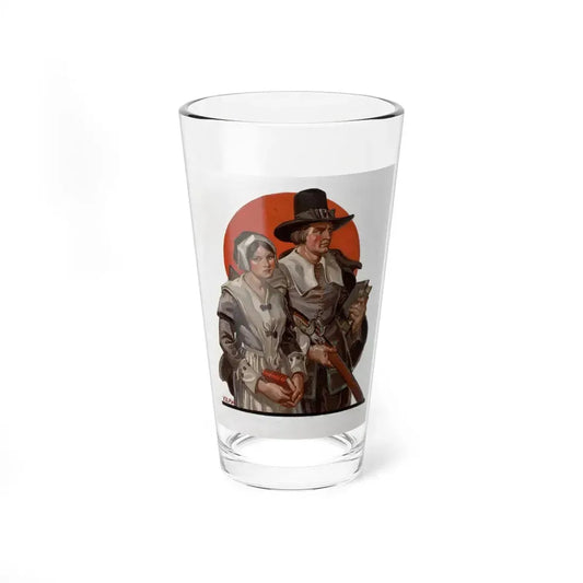 Pilgrims, The Saturday Evening Post cover illustration (Magazine Illustration) Pint Glass 16oz 16oz - Go Mug Yourself