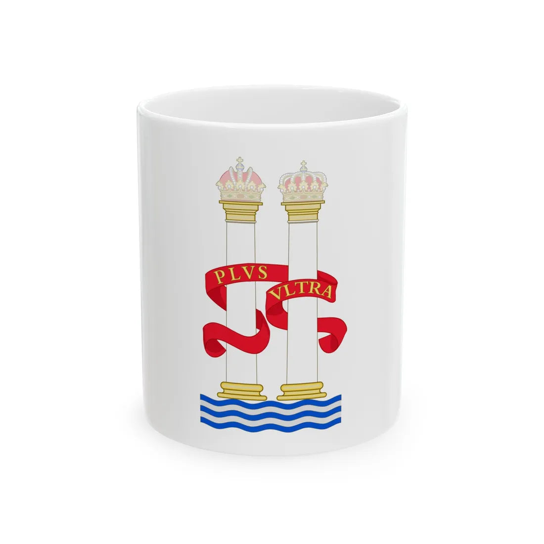 Pillars of Hercules - White Coffee Mug 11oz - Go Mug Yourself