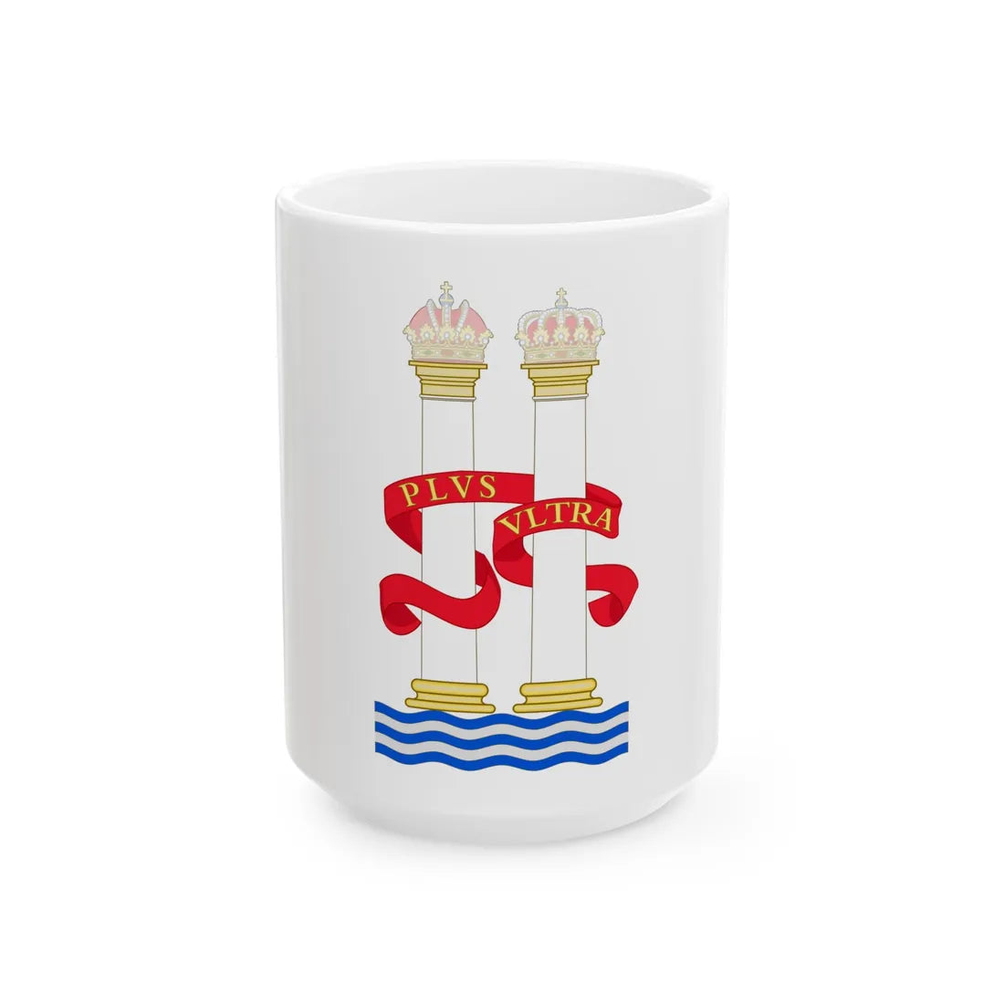 Pillars of Hercules - White Coffee Mug 15oz - Go Mug Yourself