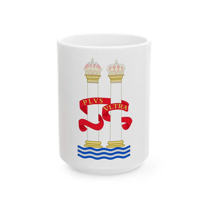 Pillars of Hercules - White Coffee Mug 15oz - Go Mug Yourself