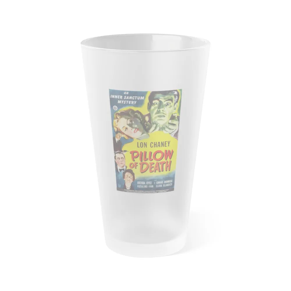 PILLOW OF DEATH 1945 Movie Poster - Frosted Pint Glass 16oz-16oz-Frosted-Go Mug Yourself