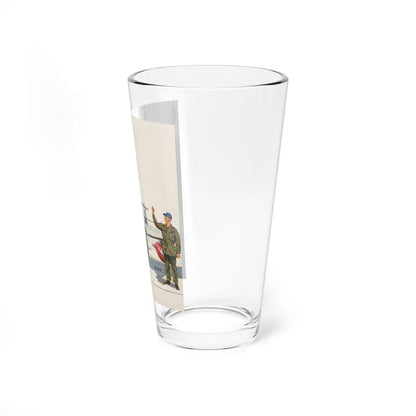 Pilot and Landcrew (Magazine Illustration) Pint Glass 16oz-Go Mug Yourself